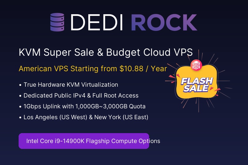 DediRock Budget US VPS Review: Affordable KVM from $9.88/Year in Los Angeles & New York