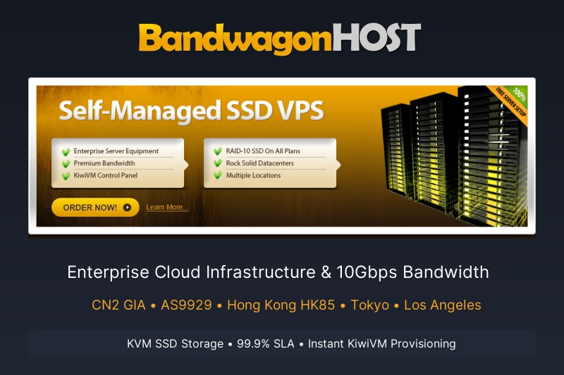 BandwagonHost (BWH) 2026 In-Depth Review: 10Gbps CN2 GIA & AS9929 Cloud VPS Across US, Hong Kong & Japan