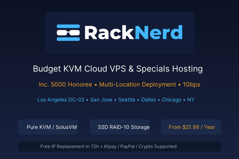 RackNerd 2026 VPS Specials Review: High-Bandwidth KVM Cloud Servers from $21.99/Year (Multi-DC, YABS Benchmark & Buyers Guide)